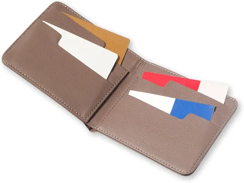 Vista 4 de Moleskine Lineage Cartera horizontal de piel, marrón topo