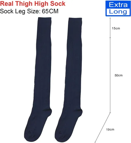 Vista 2 de LIZAIDA MENENDEZ Calcetines altos extra largos para mujer, medias altas por encima de la rodilla, calcetines largos cálidos, calentadores de piernas