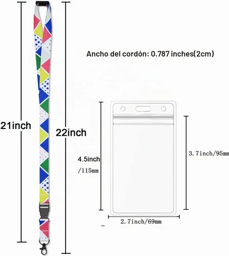 Vista 4 de Paquete de 5 cordones ajustables de liberación rápida con soporte vertical Paquete de 5 cordones con soporte para insignias