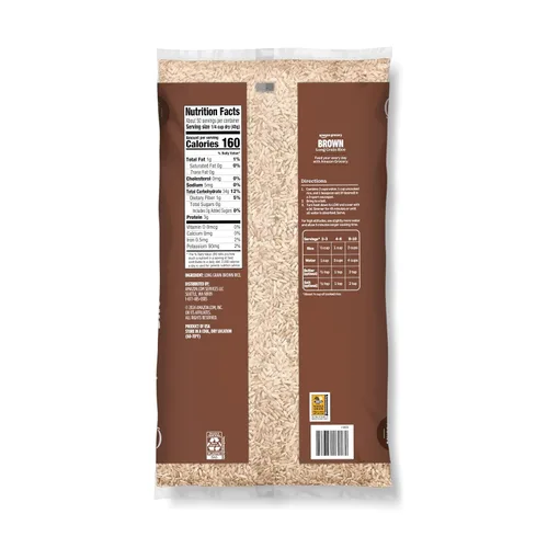 Vista 2 de Amazon Grocery, Arroz integral de grano largo, 5 libras (anteriormente Amazon Fresh, el empaque puede variar)