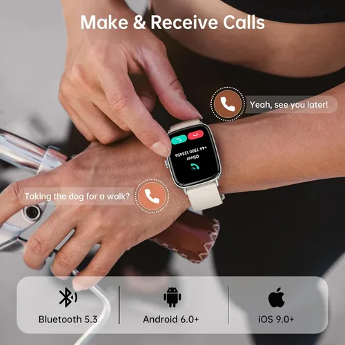 Vista 2 de Gydom Reloj inteligente para mujer, responder/hacer llamadas, pantalla HD