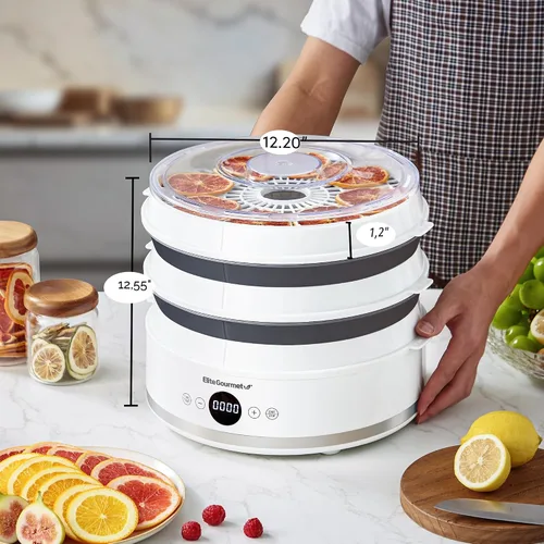 Vista 2 de Elite Gourmet Deshidratador digital de alimentos, 5 bandejas SlimStore