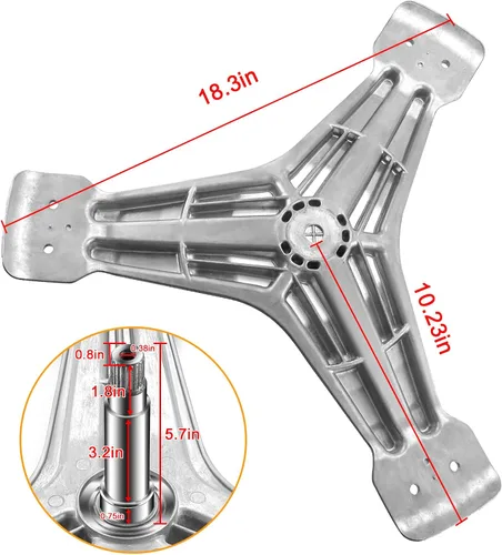 Vista 4 de 4434ER0002D 4434ER0002A Soporte para arandela giratoria de repuesto de AMI PARTS - Compatible con lavadora L.G. Reemplaza el soporte trasero
