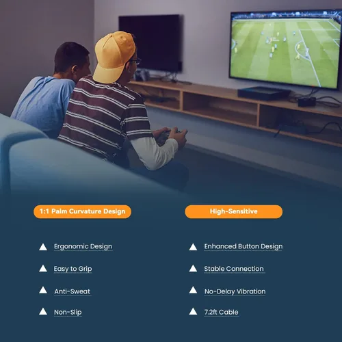 Vista 6 de YCCSKY Controlador con cable para Xbox OneXbox Series XS, controlador de juegos de PC compatible con Windows 111087, Gamepad con conector de audio