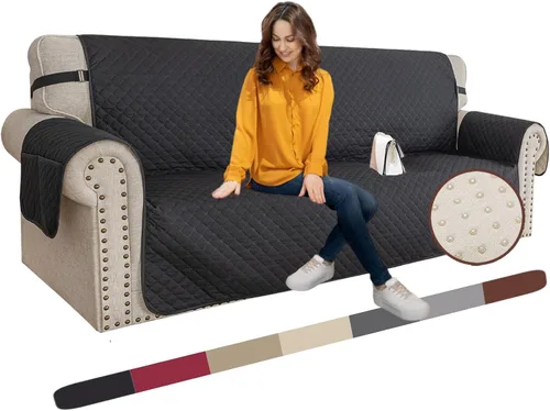 Vista 82 de XINEAGE Funda para Sillón Reclinable Resistente al Agua, Fundas Antideslizantes para Silla Reclinable con Bolsillos, Fundas Acolchadas Gruesas