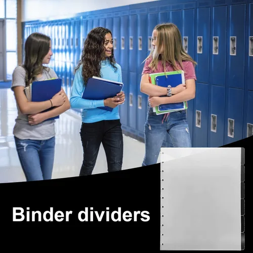 Vista 7 de Divisores de pestañas de polietileno de letras para cuadernos con disco, suministros de planificador encuadernado en disco, separadores de índice