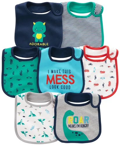 Vista 7 de Simple Joys by Carter's Baberos de dentición para bebé niño (7 unidades)