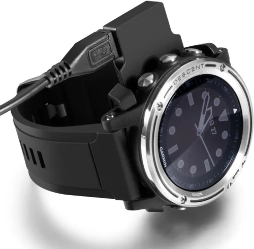 Vista 4 de Compatible con el cable de carga USB de repuesto para reloj Garmin Descent Mk1, cables de carga USB compatibles con reloj Garmin Descent Mk1