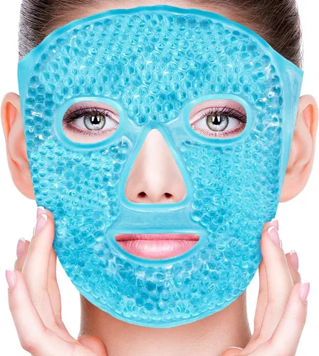 Vista 2 de Paquetes de máscaras faciales de CONBELLA para ojeras e hinchazón, migrañas, dolor de cabeza, estrés, enrojecimiento, máscaras faciales refrescantes