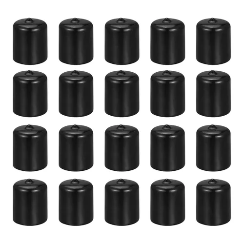 Vista 27 de DMiotech Paquete de 20 protectores de rosca de tornillo negros de identificación de 0.079 pulgadas (0.079 in), tapas de goma para pernos