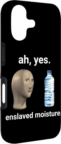 Vista 3 de Ah Yes - Carcasa para iPhone 17, diseño de humedad esclavizada gracias a los memes