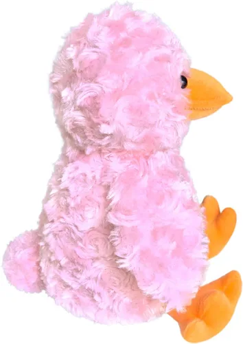 Vista 3 de Animal de Peluche Relleno Pato Rosa, Lindo Juguete de Pato Rosa Peludo, Juguete de Peluche Suave y Tierno Abrazable para Niños y Niñas, Regalos