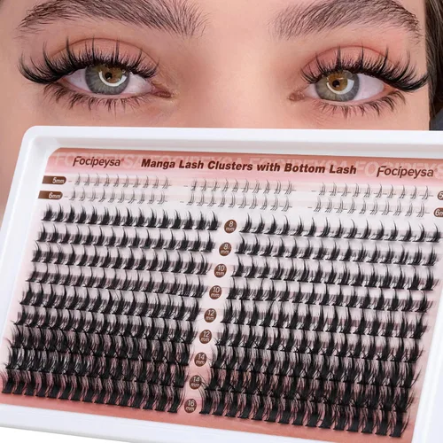 Vista 25 de Racimos de Pestañas de Volumen Completo DIY Extensión de Pestañas 10-18MIX Racimos de Pestañas Curvadas en D 200D Pestañas Individuales Onduladas