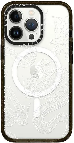 Vista 368 de CASETiFY Funda Impact para iPhone 13 [Protección contra caídas de grado militar 4X de 8.2 pies/Compatible con Magsafe] - #1 Mom - Transparente