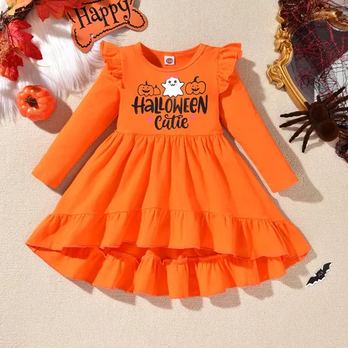 Vista 5 de HINTINA Conjunto de ropa de manga larga con volantes para niña pequeña, con estampado floral, para otoño e invierno