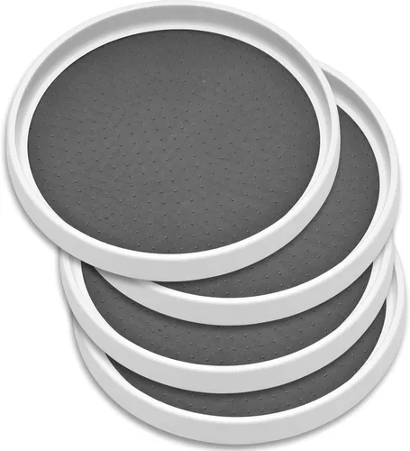 Vista 9 de Oizeir Lazy Susan de 10 pulgadas (juego de 4) – Plataforma giratoria antideslizante para gabinete para maximizar el almacenamiento y simplificar
