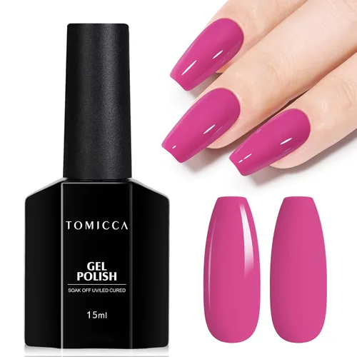 Vista 48 de TOMICCA Esmalte de uñas de gel marrón café, 0.5 onzas líquidas, esmalte de uñas de secado con LED UV para arte de uñas, manicura en casa, otoño e