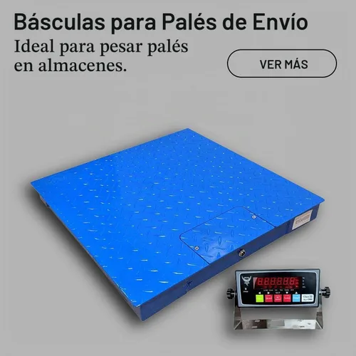 Vista 5 de Báscula de suelo industrial, 36" x 36", 2500LB/1LB con indicador digital preciso