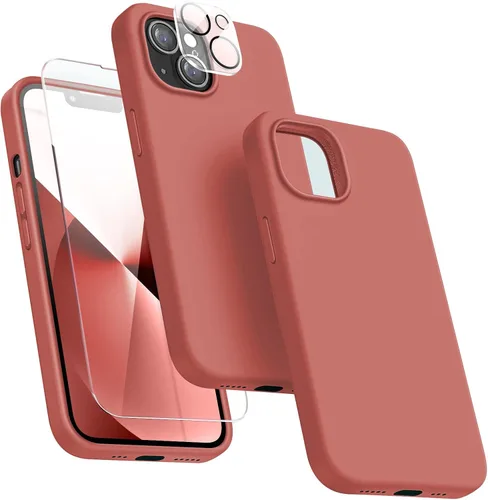 Vista 19 de Dssairo Funda 5 en 1 Diseñada para iPhone 13, con Paquete de 2 Protectores de Pantalla, Paquete de 2 Protectores de Lente de Cámara, Funda Verde