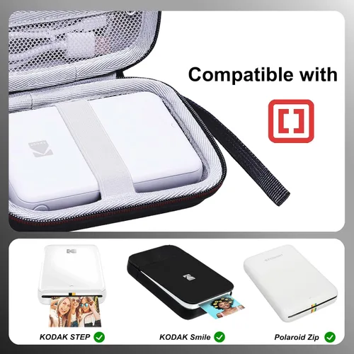 Vista 2 de LTGEM - Funda compatible con Kodak Step/Kodak Mini 2 Retro 2x3/HP Sprocket 2x3, impresora instantánea de fotos para smartphone, bolsa