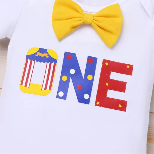 Vista 19 de IBTOM CASTLE Disfraz de carnaval de circo para el primer cumpleaños con temática de carnaval para bebé niño con tirantes y pajarita, sombrero