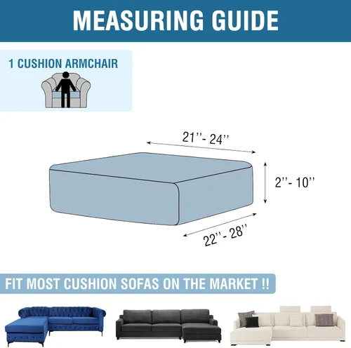 Vista 2 de Funda para Sofá de Terciopelo Elástico Funda de Cojín de Sofá 1 Pieza - Funda Elástica Lavable para Asiento o Respaldo, Fundas de Asiento para Sofás