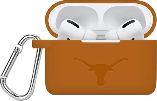 Vista 6 de AFFINITY BANDS Texas Longhorns - Funda de silicona grabada compatible con Apple AirPods Gen 1 y 2 (naranja quemado)
