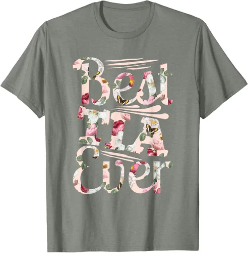 Vista 31 de Camiseta para mujer con texto en inglés "Best Tia Ever" Negro