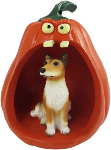 Vista 201 de Conversation Concepts Figura de Corgi galés de Halloween y calabaza Welsh Corgi Pembroke