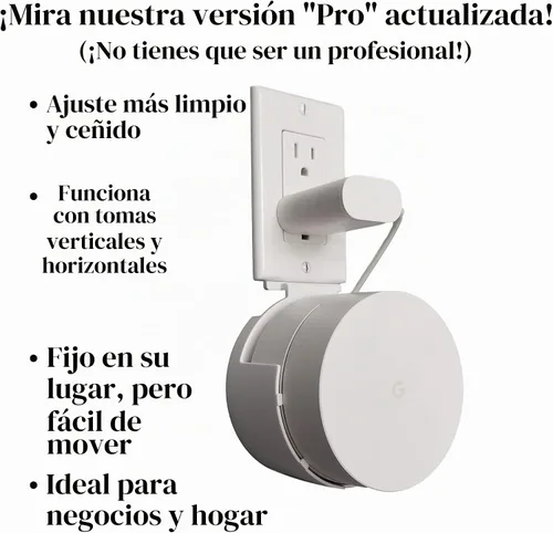 Vista 9 de Soporte de salida WiFi para Google, enchufe rectangular original (no enchufe redondo), paquete de 2