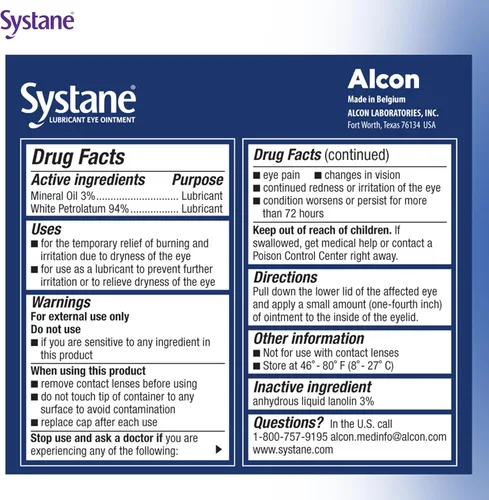 Vista 3 de Systane Ungüento Lubricante para Ojos Nocturno 3.5g Tubo
