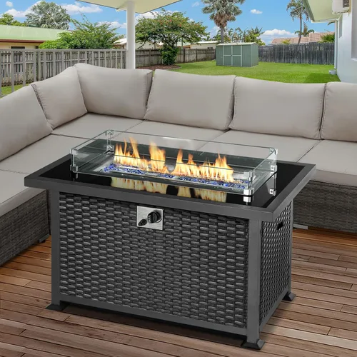 Vista 3 de U-MAX - Mesa para fogata a gas propano de 44 pulgadas para uso al aire libre