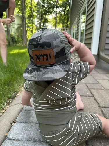Vista 7 de Sombrero personalizado para bebé, sombreros de bebé personalizados para niños y niños, gorra de camionero personalizada, gorra de béisbol para bebé