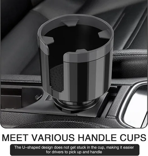 Vista 6 de QODOLSI Pack-1 Soporte de tazas para conversión de coche, soporte para bebidas de 4.13" desde bocas pequeñas hasta grandes, base ajustable