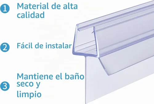 Vista 9 de Paquete de 2 sellos inferiores para puerta de ducha, 3/8 x 39 A Tipo 39.0 in