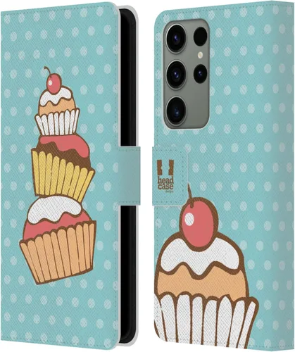 Vista 16 de Head Case Designs Assortment Cupcakes Happiness Leather Wallet Case Compatible with Samsung Galaxy A07 4G Surtido