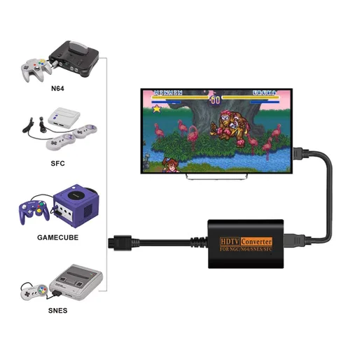 Vista 3 de Jacose HDMI Adapter for N64 Game CubeSNES
