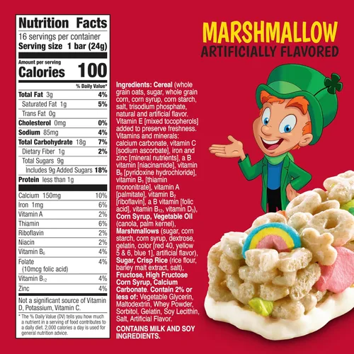 Vista 2 de Lucky Charms Paquete económico de malvavisco Barritas de cereales para el Día de San Patricio