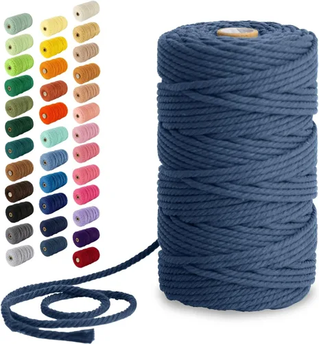 Vista 34 de Nook Theory Hilo de macramé de 3mm 109 yardas - Cuerda de macramé suave de 4mm, 5mm perfecta para nudos - Suministros de macramé para colgadores