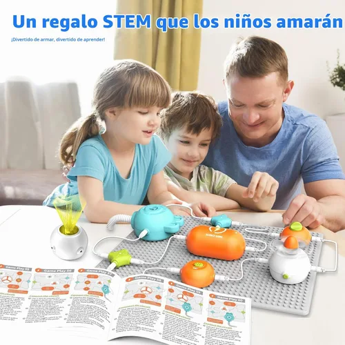 Vista 9 de Kits de ciencia para niños de 8 a 12 años, kit de circuito electrónico de Bloques de construcción de circuitos, kit de placa de circuito, kit
