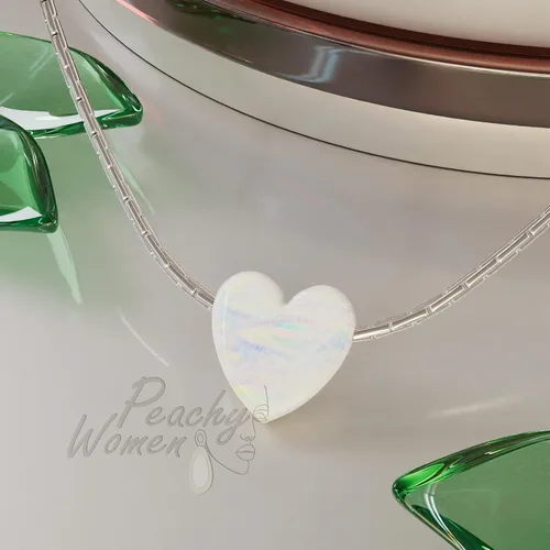 Vista 11 de Heart Opal Necklace