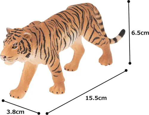 Vista 3 de MOJO Figura pintada a mano de tigre de Bengala realista internacional réplica de juguete de vida silvestre