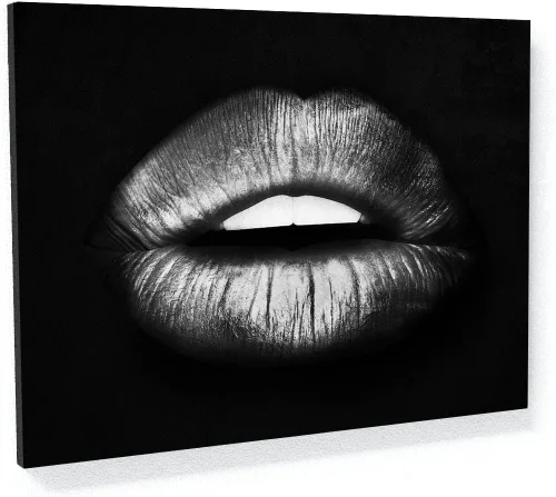 Vista 13 de Sense Canvas Lienzo decorativo de labios con flores botánicas, decoración del hogar, póster pequeño de 16 x 12 / 0.75 pulgadas Labios Flores