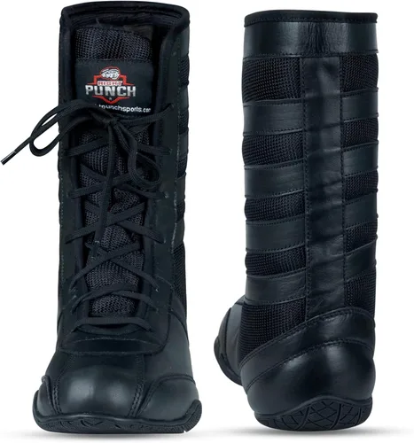 Vista 4 de Zapatos de boxeo profesionales transpirables, zapatos de entrenamiento para adultos y jóvenes, hombres y mujeres, suela de goma antideslizante