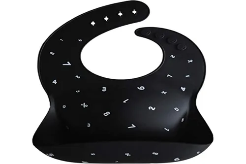 Vista 13 de Mushie - Babero de silicona para bebé, ajustable y resistente al agua (abejas) De 4 a 24 meses, lavable a máquina, correa ajustable