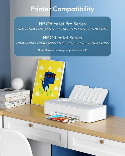 Vista 2 de 902XL Compatible con HP 902 XL Cartuchos de tinta negra de repuesto para HP 902 902XL negro (chip de actualización) funciona con impresora HP