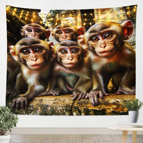 Vista 32 de Tapiz de juegos para niños pequeños de 51 x 59 pulgadas, tapices de decoración de sala de juegos para adolescentes, consola de juegos para niños