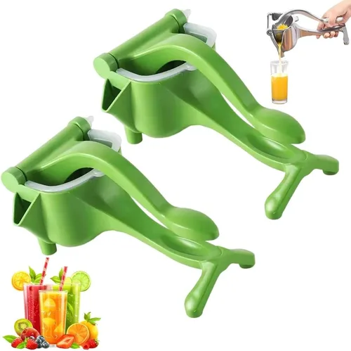 Vista 8 de Exprimidor de mano - Exprimidor manual de aluminio, exprimidor de mano grande, extractor de jugo de frutas resistente para limón, naranja, lima, 1