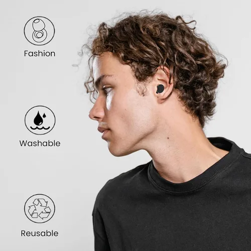 Vista 6 de Tapones para los oídos para reducir el ruido del sueño, tapones reutilizables de alta fidelidad, tapones para los oídos de motocicleta, conciertos