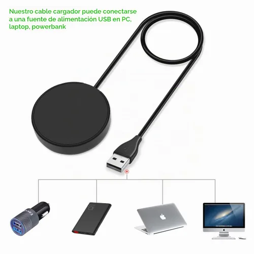 Vista 4 de 1 Pack Compatible con Cargador de Samsung Watch, Cable de Carga para Galaxy Watch 7/6/5/4 Dock USB de Reemplazo para Samsung Galaxy Watch 7/6/6